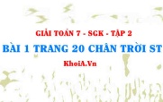 Bài 1 trang 20 Toán 7 Chân trời sáng tạo Tập 2